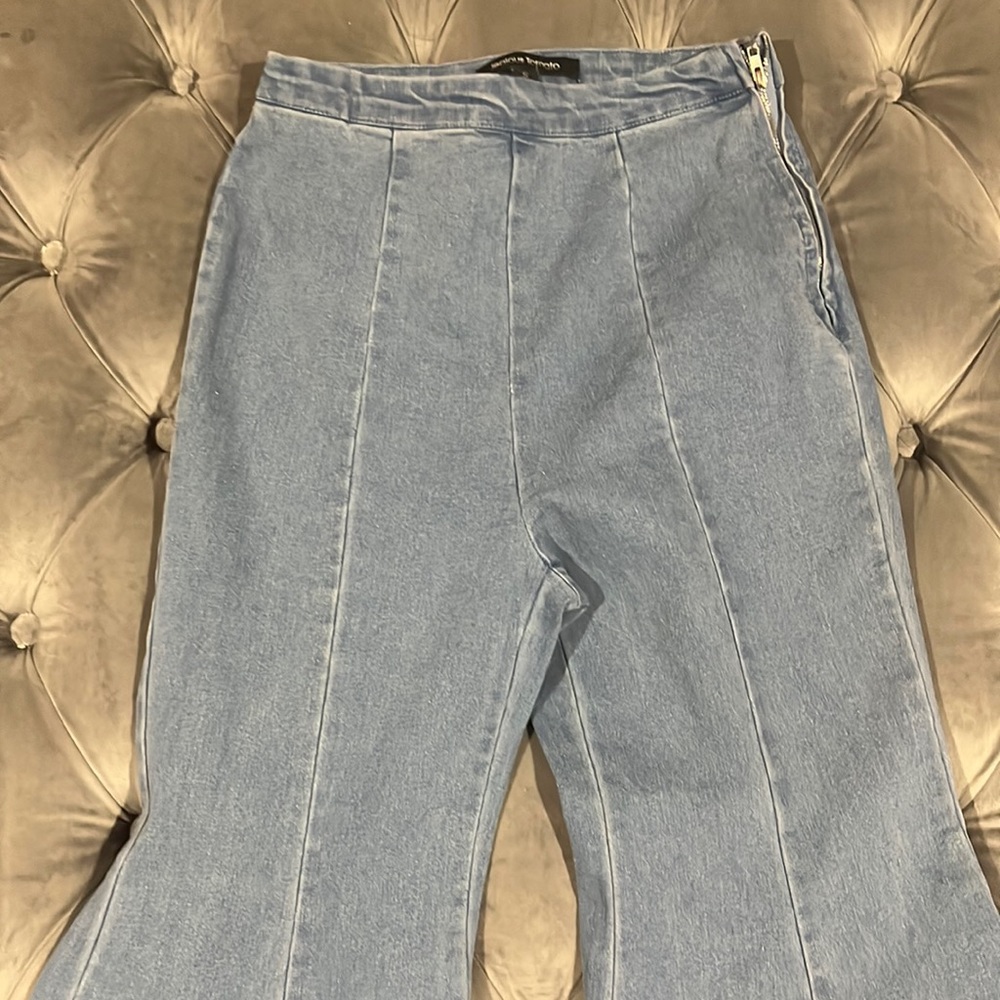 Denim crop pant